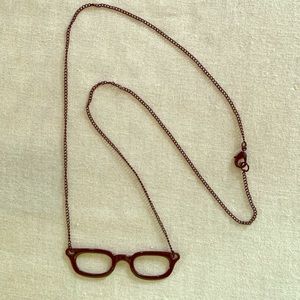 Cute Black glasses necklace